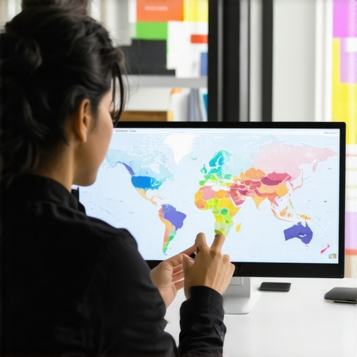 Business owner examining heatmaps of map interactions to improve local SEO