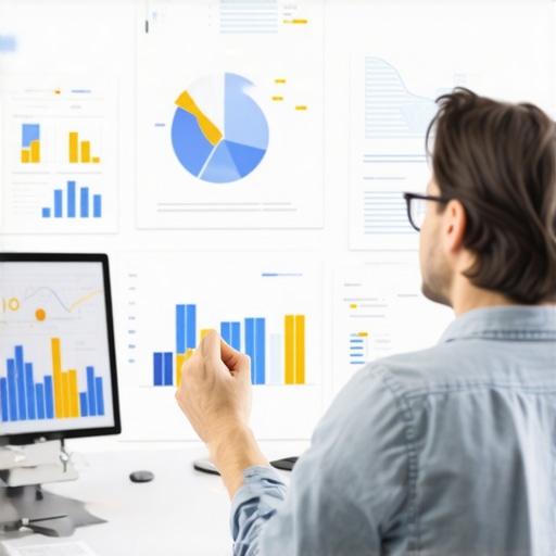 Person analyzing SEO data for local search optimization.