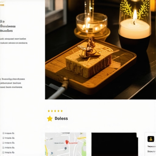 Optimized local business listing with visuals and reviews