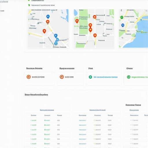 Analytics dashboard showing user engagement metrics for Google Maps listings.