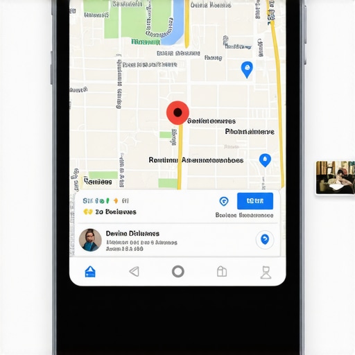 Diagram showing various user interactions on a Google Maps listing, including clicks, reviews, and photo uploads
