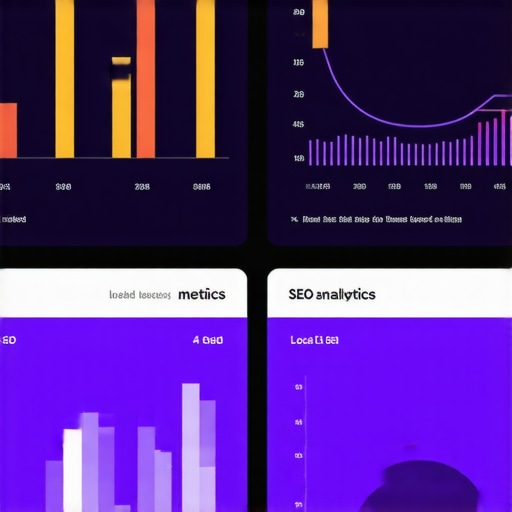 Digital marketing dashboard displaying CTR and local SEO metrics