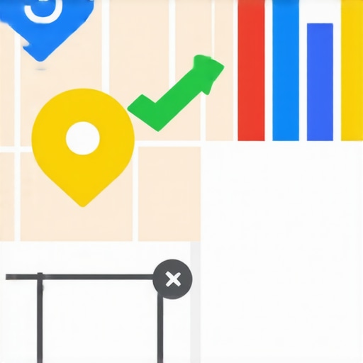 Google Maps local business listing showing high engagement and upward ranking arrows