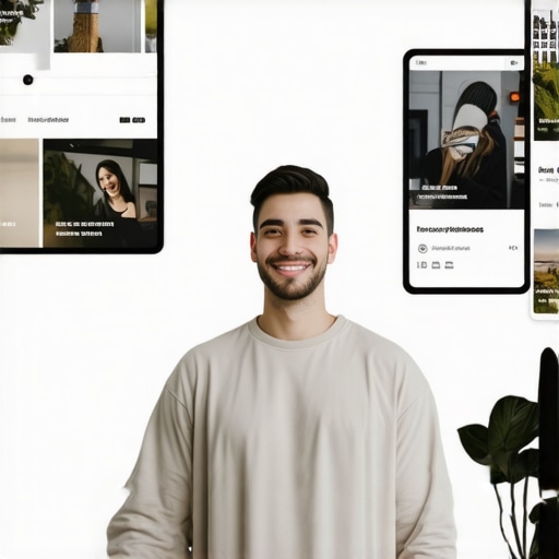Business owner enhancing Google My Business profile with images and keywords