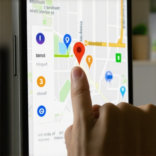Person interacting with a Google My Business profile showing high CTR indicators