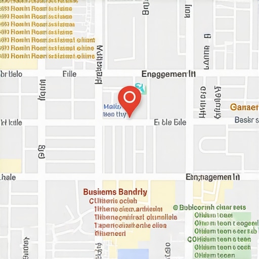 Illustration of a Google Maps listing with focus on click metrics and arrows pointing to engagement signals