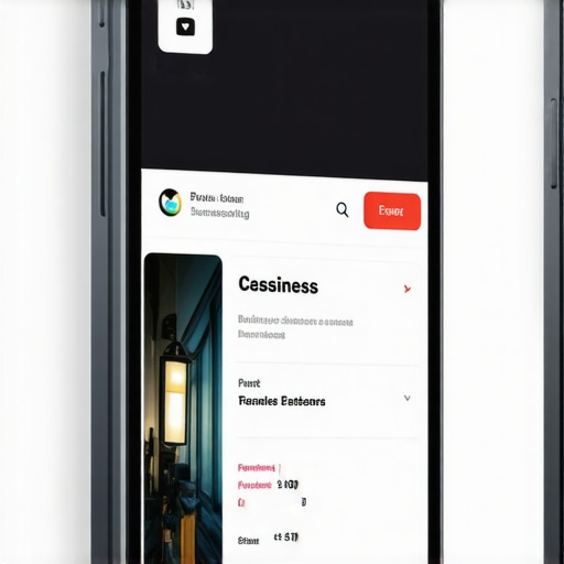 Sample business listing with clickable CTA button and eye-catching images displayed on a smartphone