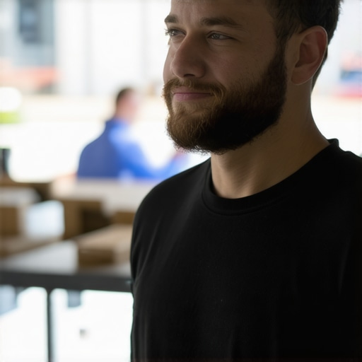 Business owner adding high-quality images and crafting compelling descriptions on Google My Business