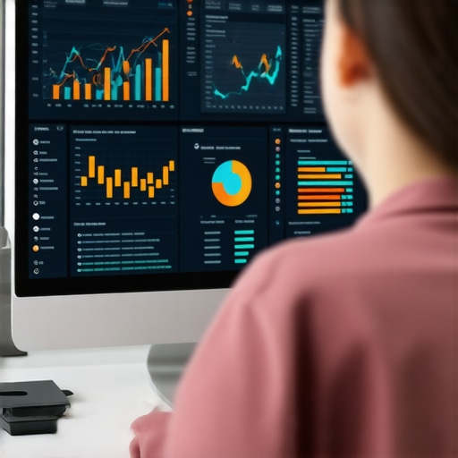 Person reviewing SEO click data on a monitor