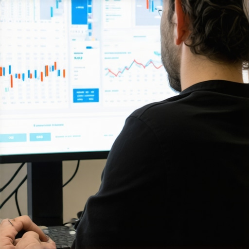 Business owner reviewing map click and CTR data on a computer