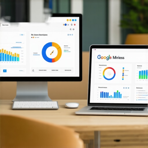 Analyzing Map Click Data with Advanced Tools Workspace showing analytics dashboards for local SEO management and map click monitoring