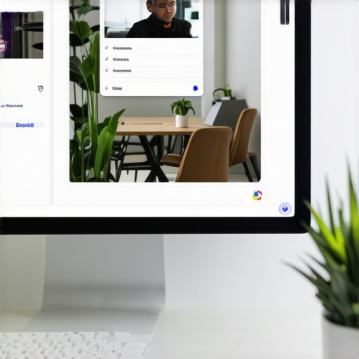 Person editing Google My Business profile on computer with prominent call-to-action buttons