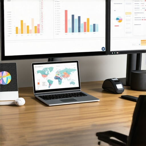 Screenshot of SEO dashboard with local ranking graphs and analytics