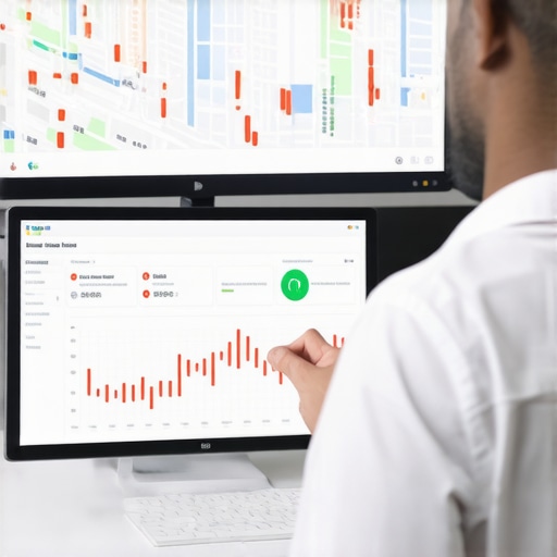 Business owner reviewing Google Maps analytics on a computer screen.