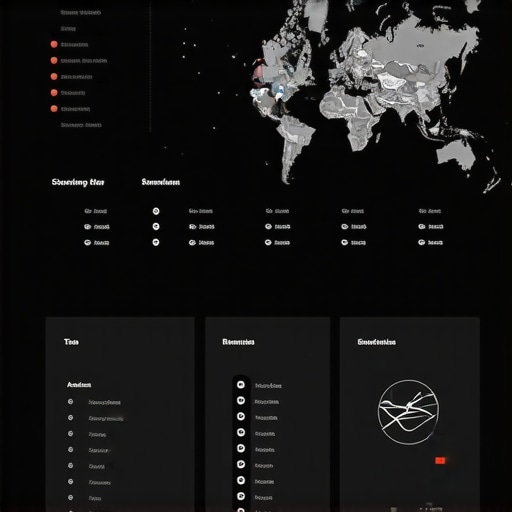 A digital dashboard with maps, analytics, and review monitoring tools.