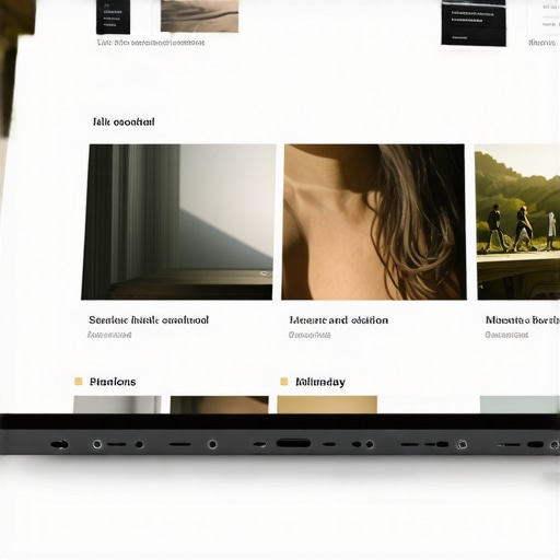 A tablet displaying an attractive local business landing page with images and interactive elements.