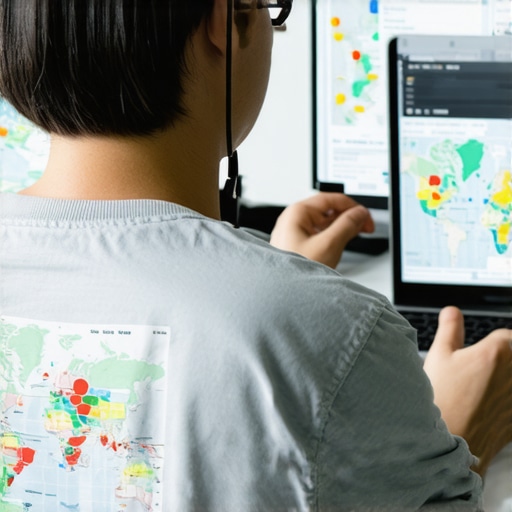 Person using various devices to generate map clicks in different locations for local SEO optimization