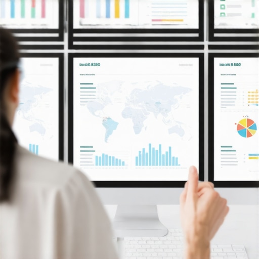 Person reviewing local SEO metrics on digital devices to maintain rankings.