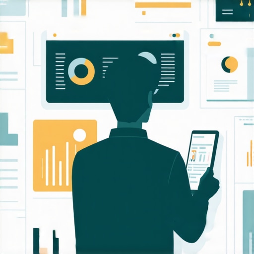 A person analyzing heatmaps and analytics dashboards on different devices to optimize search paths for local SEO