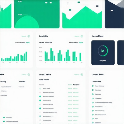 A dashboard with local SEO metrics, illustrating ongoing performance monitoring.